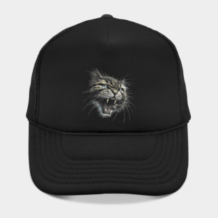 80s Style Airbrush Cat Art Hat