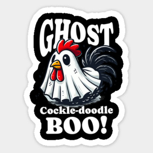 Cockle-doodle-Boo! Funny Ghost Rooster Magnet