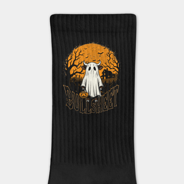 Bullsheet Highland Cow Ghost Halloween Funny Pun by creative