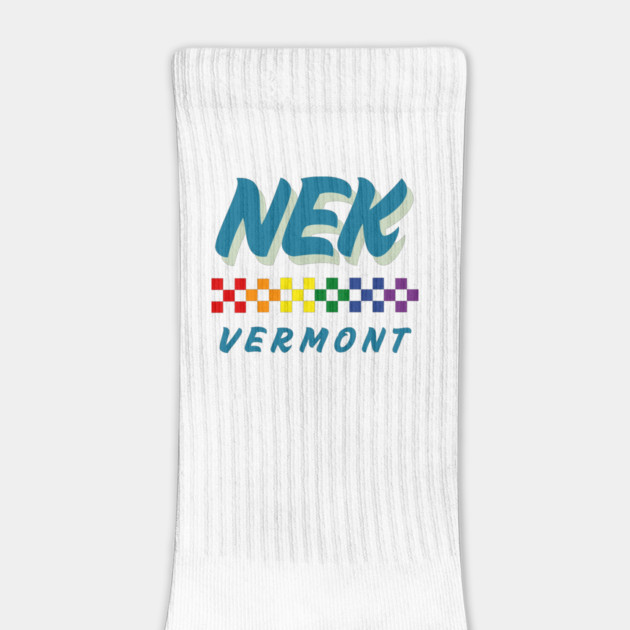 NEK Vermont Pride Design with Rainbow Checkered Flag for Northeast Kingdom Support by WarFX Designs