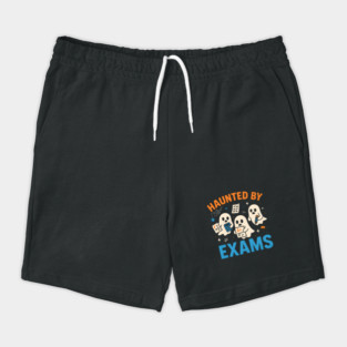 Haunted by Exams Funny Ghost Halloween Student Gift Shorts