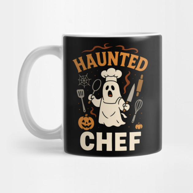 Haunted Chef Funny Ghost Halloween Cooking Gift by MakerMind8.2