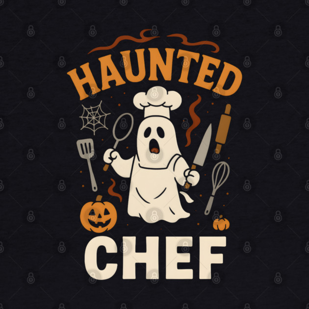 Haunted Chef Funny Ghost Halloween Cooking Gift by MakerMind8.2