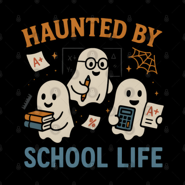 Haunted by School Life Ghost Halloween Student Gift by MakerMind8.2