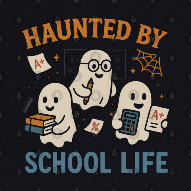 Haunted by School Life Ghost Halloween Student Gift by MakerMind8.2