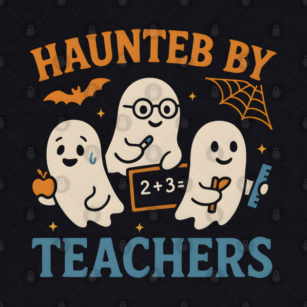 Haunted by Teachers Ghost Halloween Teacher Gift by MakerMind8.2