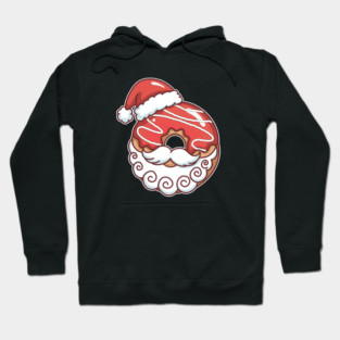 Santa Donut – Cute Christmas Holiday Dessert Hoodie
