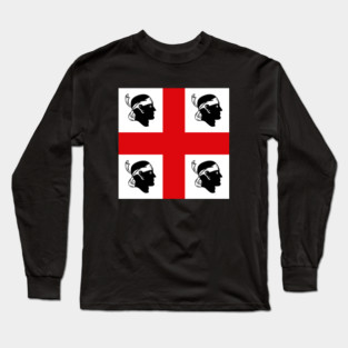 Vintage Corsica Flag Symbol Long Sleeve T-Shirt