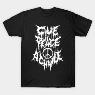 Give Peace A Chance Metal logo T-Shirt