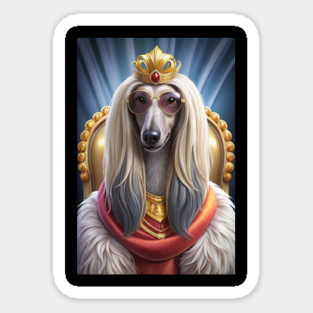 Funny Afghan Hound Poodle Mix Dog Design – Fluffy and Fabulous Pup Humor Sticker