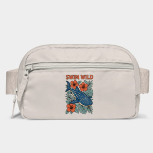 Swim Wild Whale Shark Tropical Design Bag