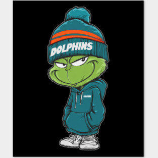Grinch Miami Dolphins M7982 Posters and Art