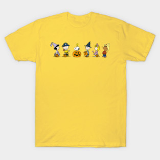 Peanuts Halloween Trick or Treat Line Up T-Shirt