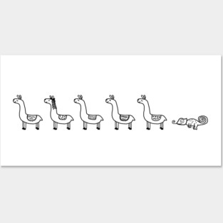 Llama Chameleon Posters and Art