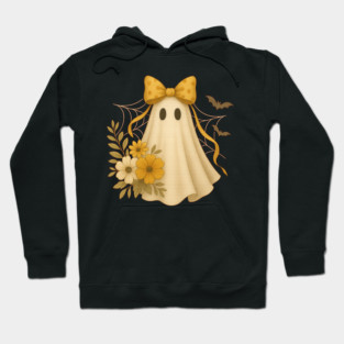 Spooky Ghost Vibes | Cute Preppy Halloween Aesthetic Hoodie