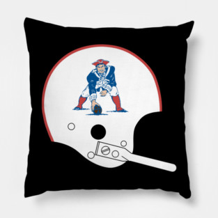 New England Patriots Throwback Vintage Logo Helmet Classic Pillow