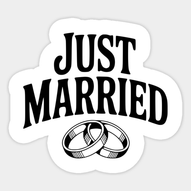 Just Married Sticker by Frank Ring