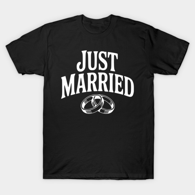 Just Married T-Shirt by Frank Ring