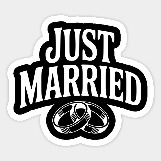 Just Married Sticker by Frank Ring