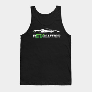 Modern Car Enthusiast Eco Friendly Car Driver Electric Car Lover Revolution EV Car Gift Tank Top
