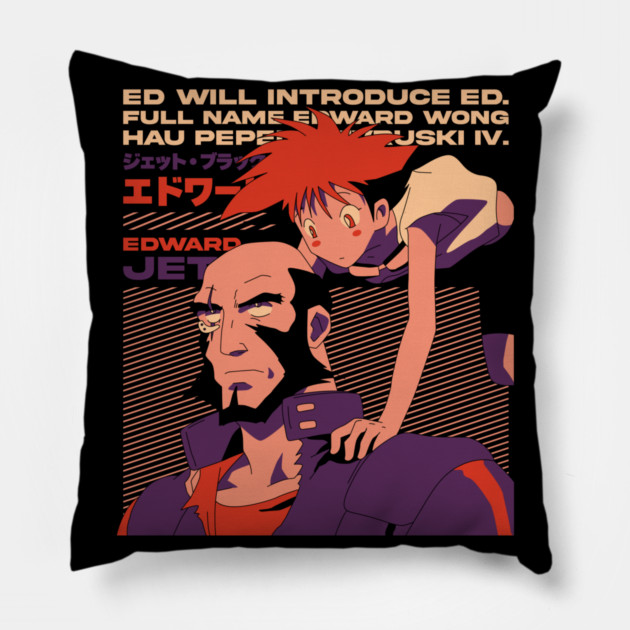 Jet Black And Edward - Cowboy Bebop Pillow by Otaku Vibes