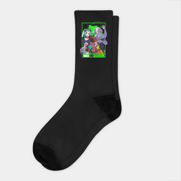 Cyberpunk Edgerunners – Welcome to Night City Socks by Otaku Vibes