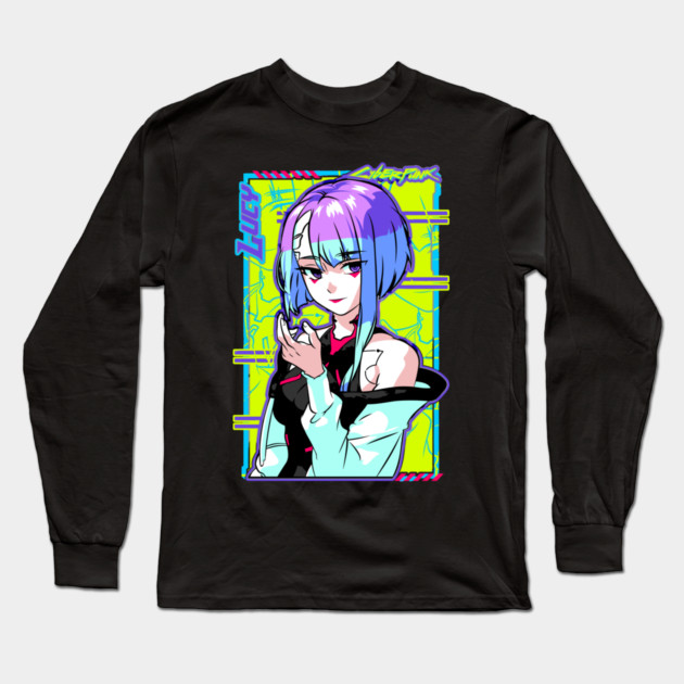 Lucy From Cyberpunk Edgerunners Long Sleeve T-Shirt by Otaku Vibes