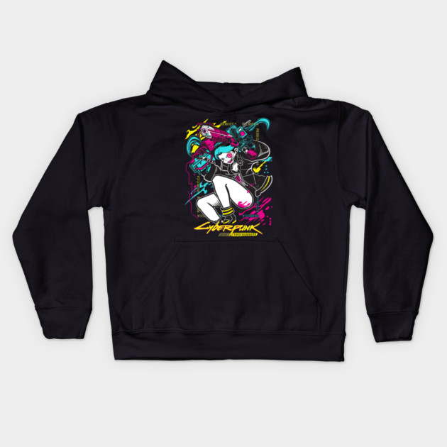 Rebecca - Cyberpunk Edgerunners Kids Hoodie by Otaku Vibes