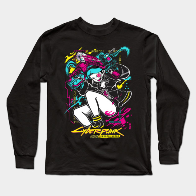 Rebecca - Cyberpunk Edgerunners Long Sleeve T-Shirt by Otaku Vibes
