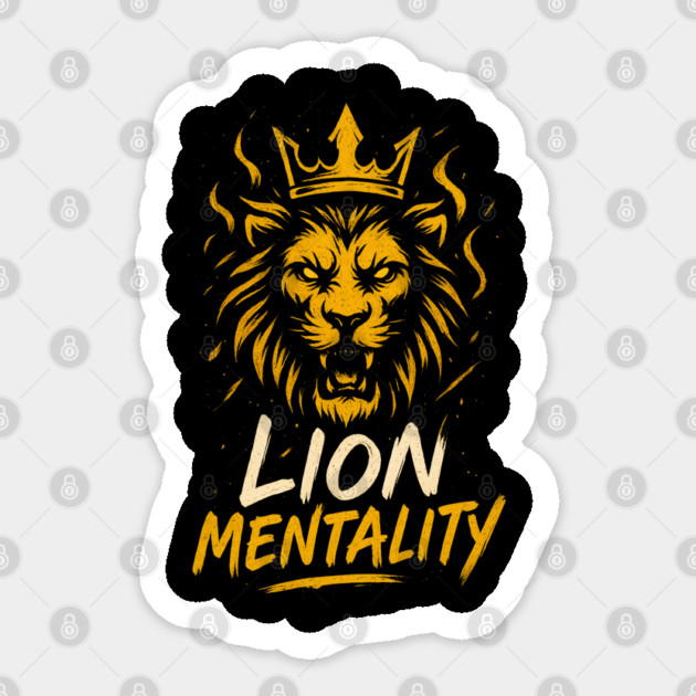 Lion Mentality Sticker by Eric's Store 10
