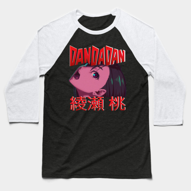 Dandadan I Momo Ayase Baseball T-Shirt by Otaku Vibes
