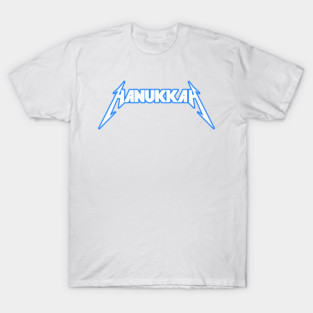 Hannukah Metal White T-Shirt