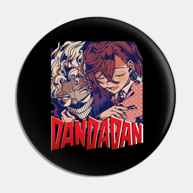 Takakura Ken, Momo Ayase Dandadan anime Retro Style Pin by Otaku Vibes