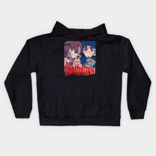 Takakura Ken, Momo Ayase Dandadan anime Retro Style Kids Hoodie