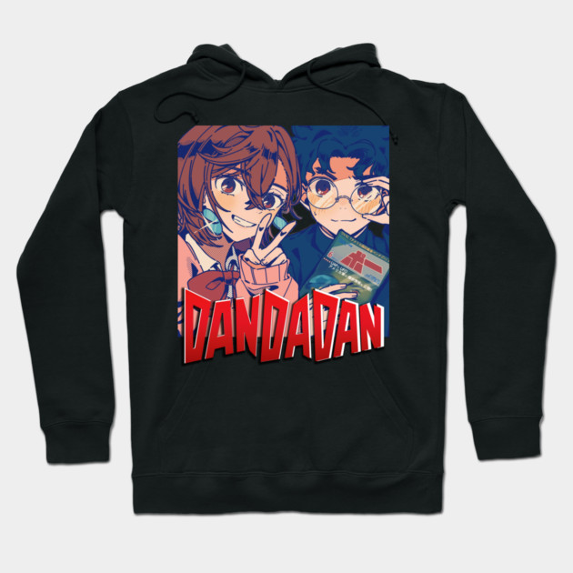 Takakura Ken, Momo Ayase Dandadan anime Retro Style Hoodie by Otaku Vibes