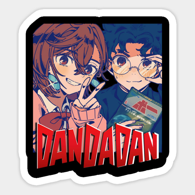 Takakura Ken, Momo Ayase Dandadan anime Retro Style Magnet by Otaku Vibes