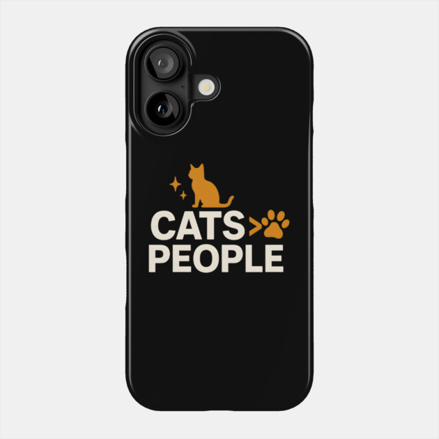 Cats > People Funny Cat Humor Gift for Cat Lovers Phone Case by MakerMind8.2
