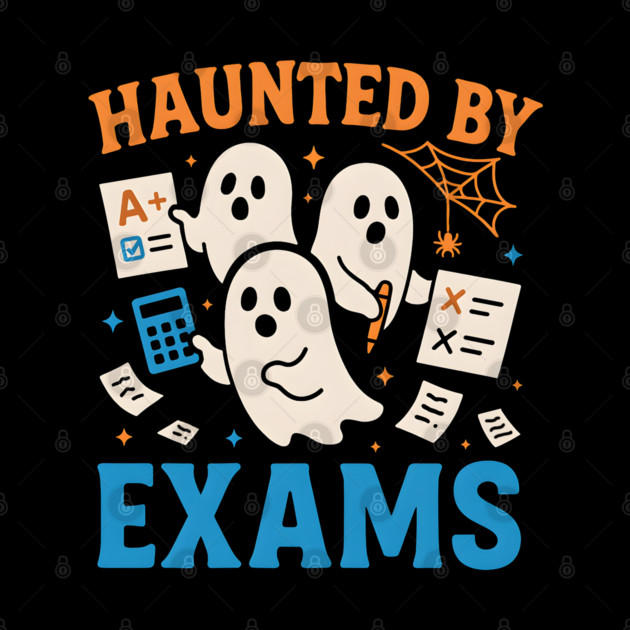Haunted by Exams Funny Ghost Student Halloween by MakerMind8.2