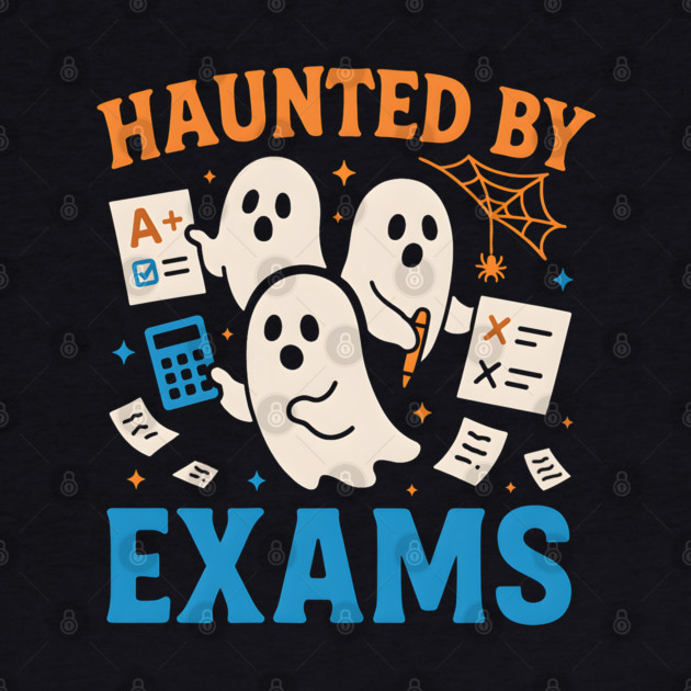 Haunted by Exams Funny Ghost Student Halloween by MakerMind8.2
