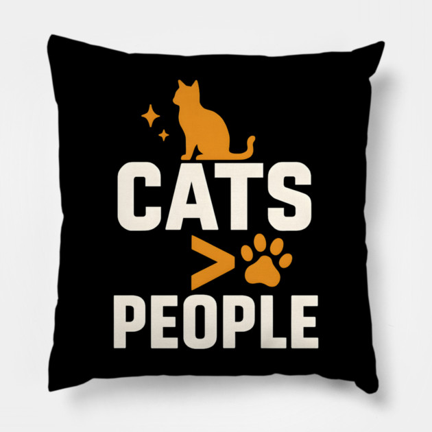 Cats > People Funny Cat Lover Pet Humor Pillow by MakerMind8.2