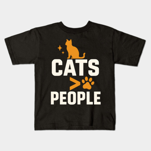 Cats > People Funny Cat Lover Pet Humor Kids T-Shirt by MakerMind8.2