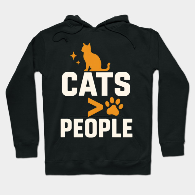 Cats > People Funny Cat Lover Pet Humor Hoodie by MakerMind8.2