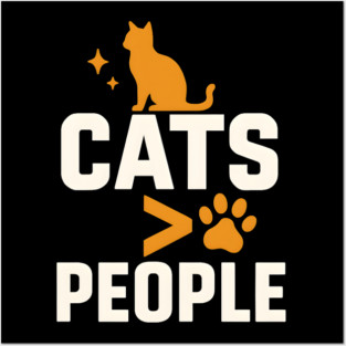 Cats > People Funny Cat Lover Pet Humor Posters and Art