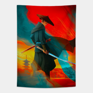 Blue Eye Samurai Cover Tapestry