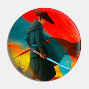 Blue Eye Samurai Cover Pin