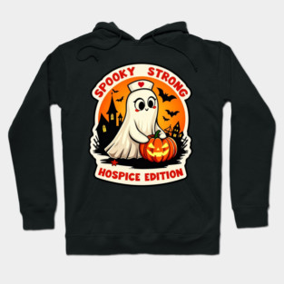 Nurse Squad – Spooky Strong — Hospice Edition Badge | Birthday Gift | Anniversary Gift | Halloween gift | classic halloween | Wedding Gift | Gift Ideas. Hoodie