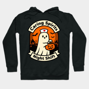 nurse squad – Caring Spirits — Night Shift Badge | Birthday Gift | Anniversary Gift | Halloween gift | classic halloween | Wedding Gift | Gift Ideas. Hoodie