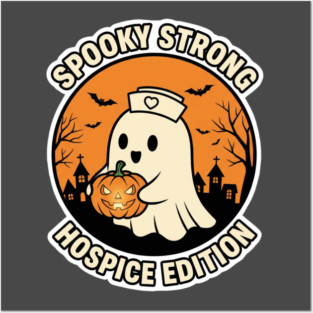 nurse squad – Spooky Strong — Hospice Edition Badge | Birthday Gift | Anniversary Gift | Halloween gift | classic halloween | Wedding Gift | Gift Ideas. Posters and Art