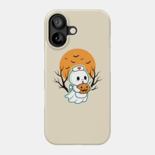 nurse squad – Ghost RN — Pumpkin Rounds Under the Harvest Moon | Birthday Gift | Anniversary Gift | Halloween gift | classic halloween | Wedding Gift | Gift Ideas. Phone Case