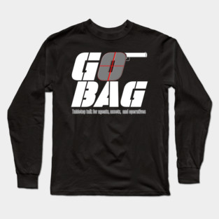 Go Bag White Album Art Long Sleeve T-Shirt